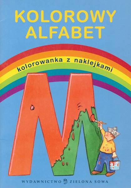 Kolorowy Alfabet niebieski ZIELONA SOWA