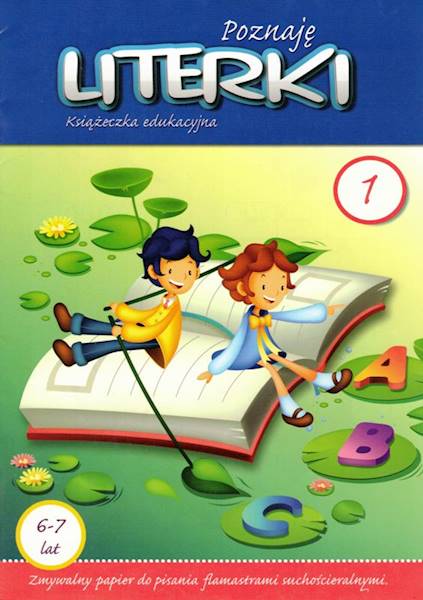 Poznaję literki 1 6-7 lat DAN-MARK zmywalny papier