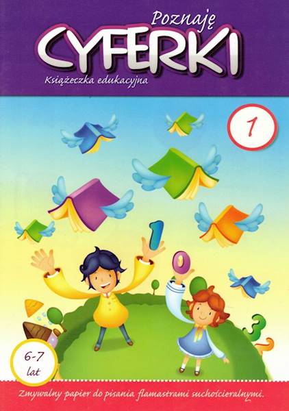 Poznaję cyferki 1 6-7 lat DAN-MARK zmywalny papier