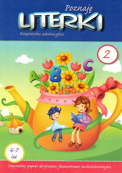 Poznaję literki 2 6-7 lat DAN-MARK zmywalny papier