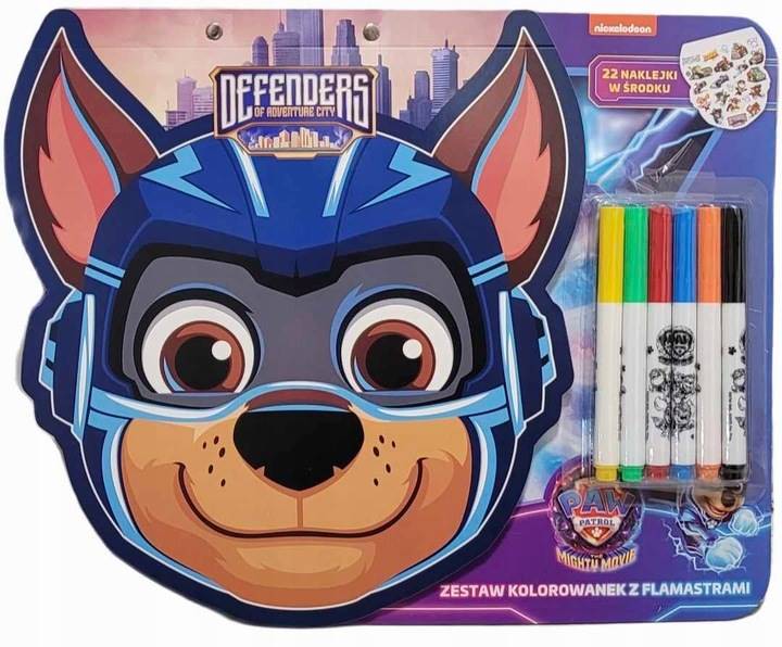 Zestaw kolorowanek z flamastrami Psi Patrol