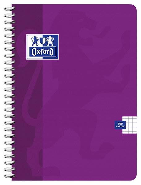 Kołozeszyt A4 100k kratka Oxford fioletowy