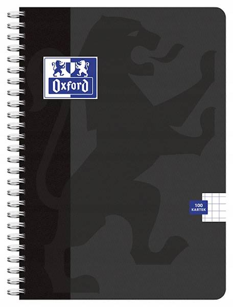 Kołozeszyt A4 100k kratka Oxford czarny