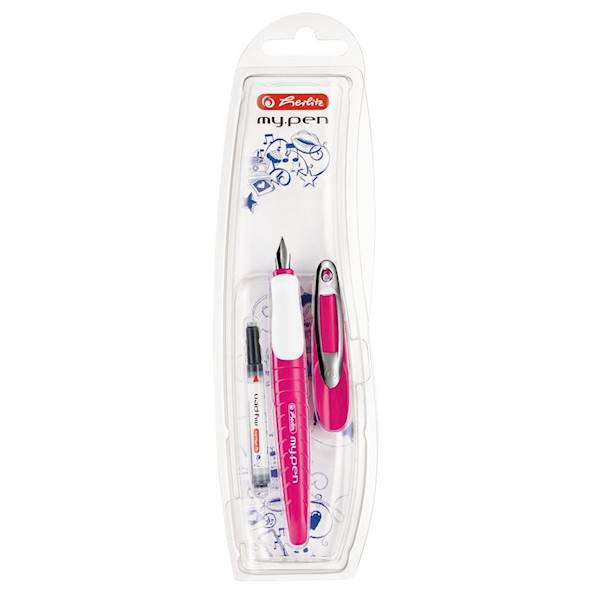 Pióro wieczne Herlitz My pen blister Różowo Białe