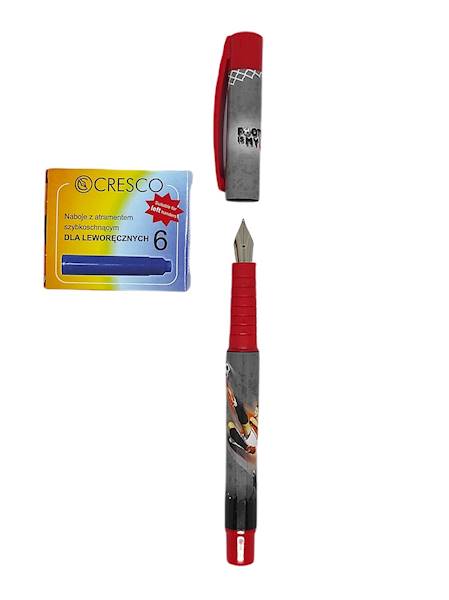 Pióro wieczne College 11 + 6 naboi Piłkarz szare L