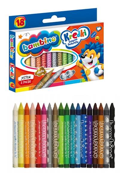 Kredki bambino 18 kol. Majewski Jeżyk
