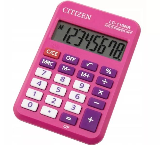 kalkulator CITIZEN kieszonkowy LC-110NR-PK różowy