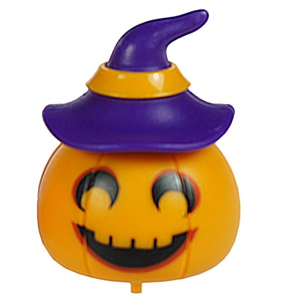 Halloweenowa jeżdżąca figurka Dynia kapelusz fiole