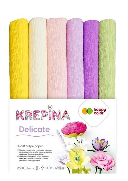 Krepina marszczona 25x100cm Delicate 6 kolorów