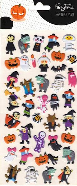 Piankowe naklejki halloweenowe Postacie Stworki