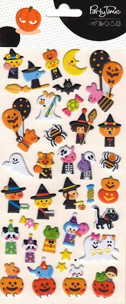 Piankowe naklejki halloweenowe Akcesoria Dynie kol