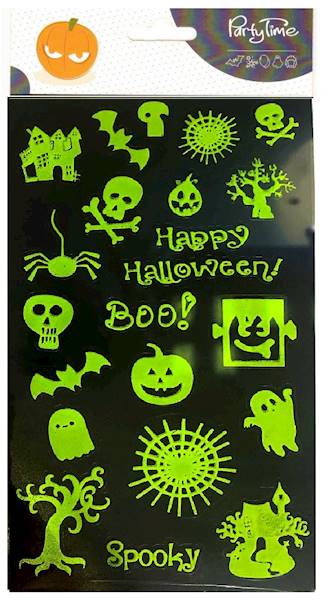 Naklejki świecące ciemności Halloween BOO!