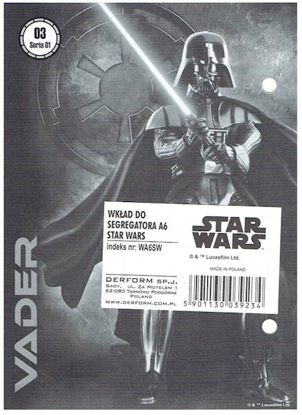 wkład do segregatora A6 Derform Star Wars 03-01
