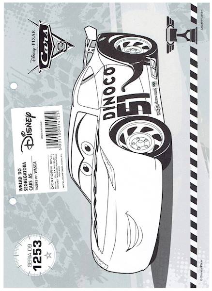 wkład do segregatora A5 Derform Cars 09-1253