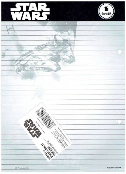 wkład do segregatora A5 Derform Star Wars 15-02