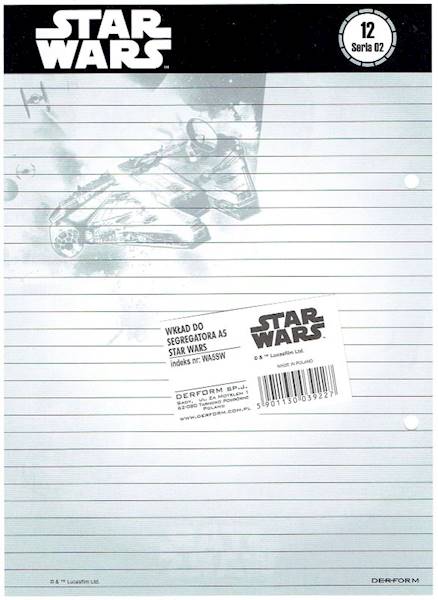 wkład do segregatora A5 Derform Star Wars 12-02