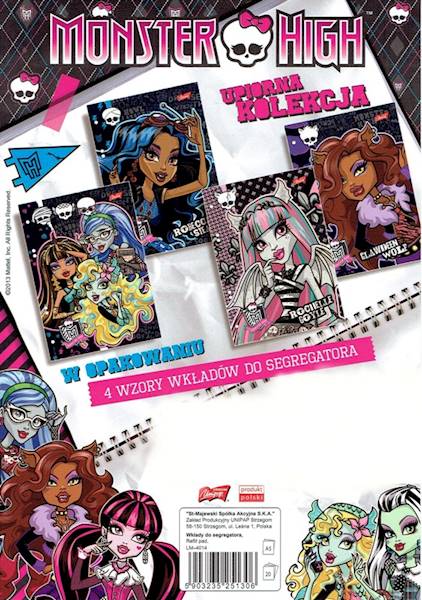 wkład do seg. A5 Majewski Monster High wzór 3