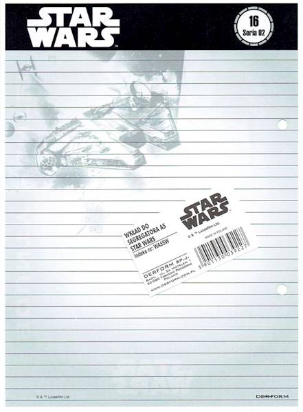 wkład do segregatora A5 Derform Star Wars 16-02