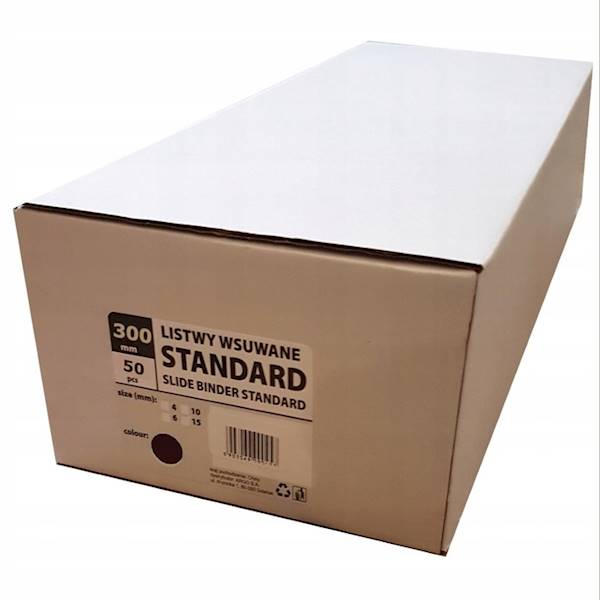 Listwa wsuwana standart ARGO 4mm 50szt. czarna 