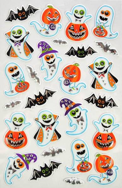 Naklejki metalizowane halloweenowe Postacie Duszki