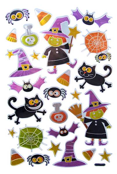 Naklejki metalizowane halloweenowe Postacie Czarow