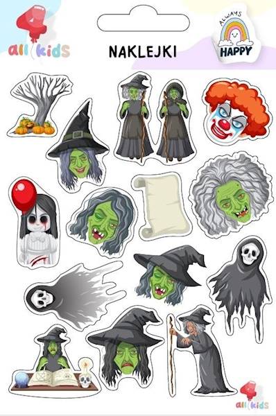 Naklejki dla dzieci Halloween Postacie