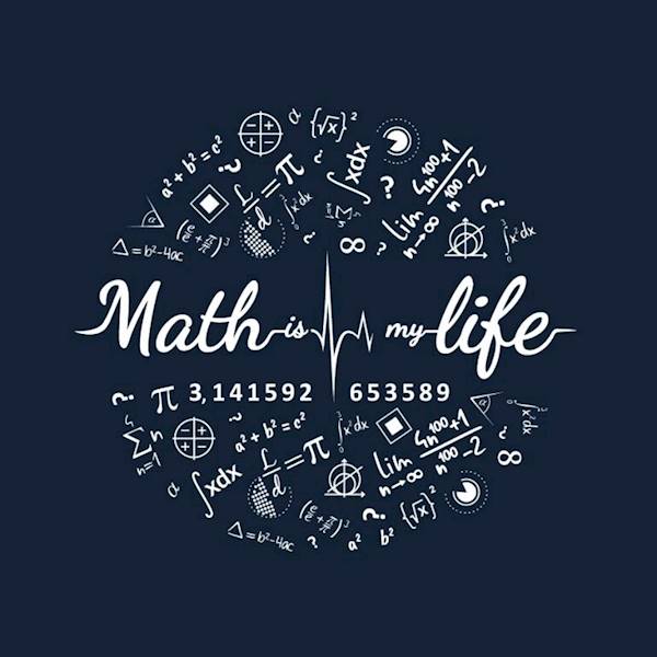 Koszulka z nadrukiem MĘSKA XL MATH IS MY LIFE