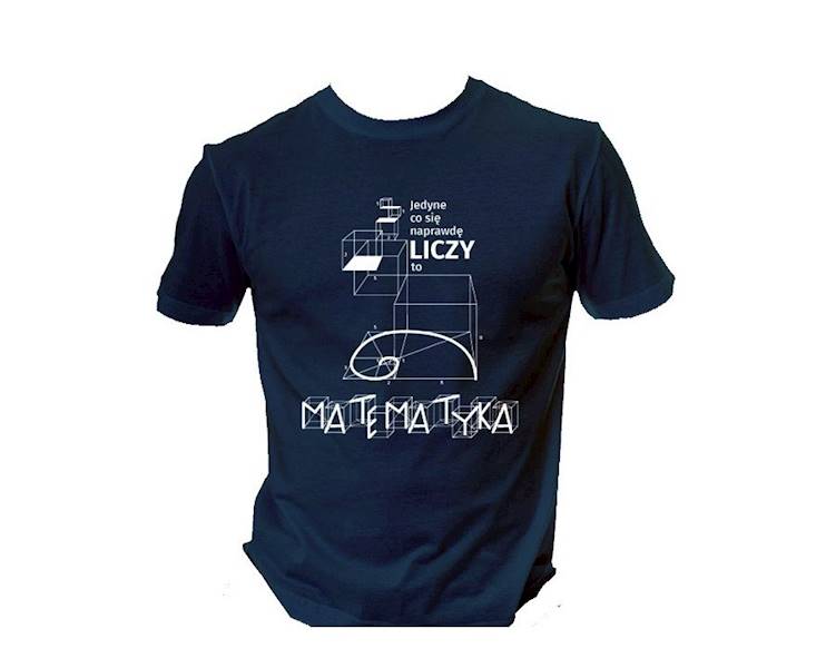 Koszulka z nadrukiem MĘSKA L Matematyka się liczy 