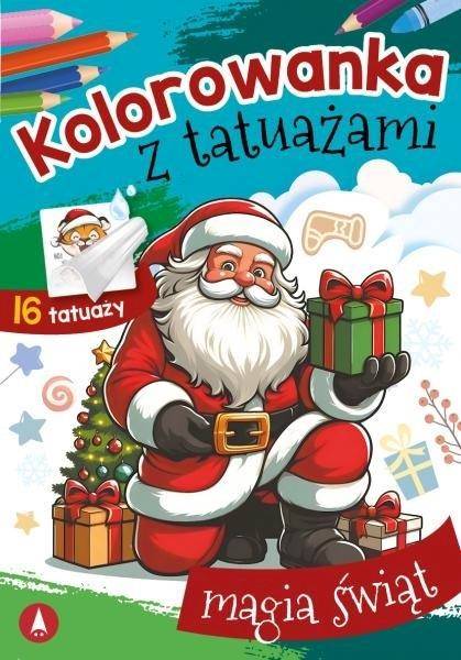 Kolorowanka z tatuażami Magia świąt Boże Narodzeni