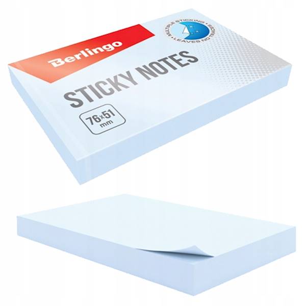 Notes samoprzylepny 51x76 niebieski 100K Berlingo