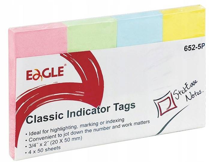 Zakładki indeksujące Easy papierowe 20x50 200szt.
