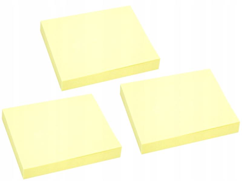 Notes samoprzylepny 40x50 Tres karteczki żółte 3