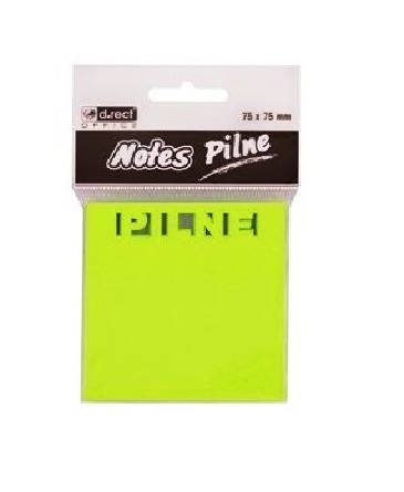 Notes samoprzylepny 75x75mm Pilne D.RECT zielone