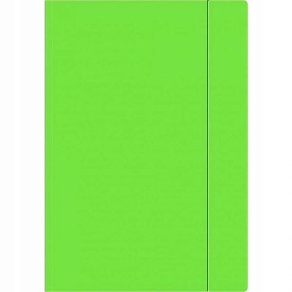 Teczka z gumką A4+ zw Interdruk Fluo zielona