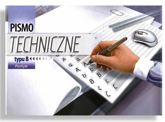 pismo techniczne blok A4 Kreska typu B pochyłe