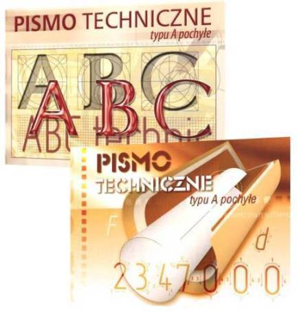 pismo techniczne blok A4 Kreska typu A pochyłe