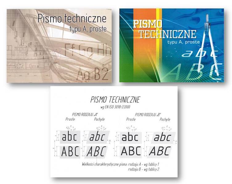 pismo techniczne blok A4 Kreska typu A proste