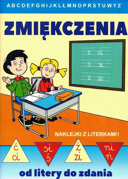 Zmiękczenia od litery do zdania Naklejki literki