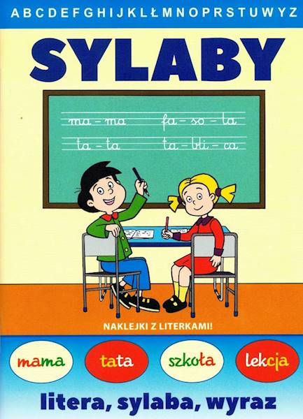 Sylaby Litera sylaba wyraz Księżeczka edukacyjna