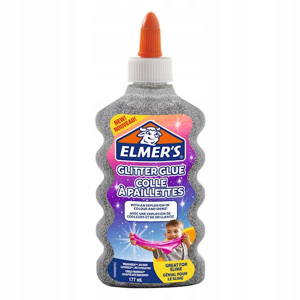 Klej szkolny brokatowy srebrny 177ml Elmer's