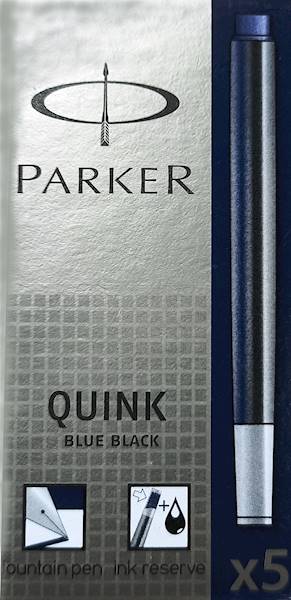 Naboje do pióra Parker niebiesko-czarne op./5szt.
