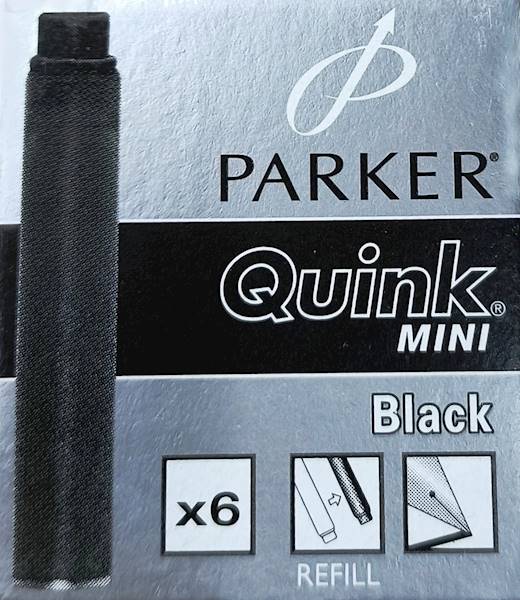 Naboje do pióra Parker mini czarny op./6szt.