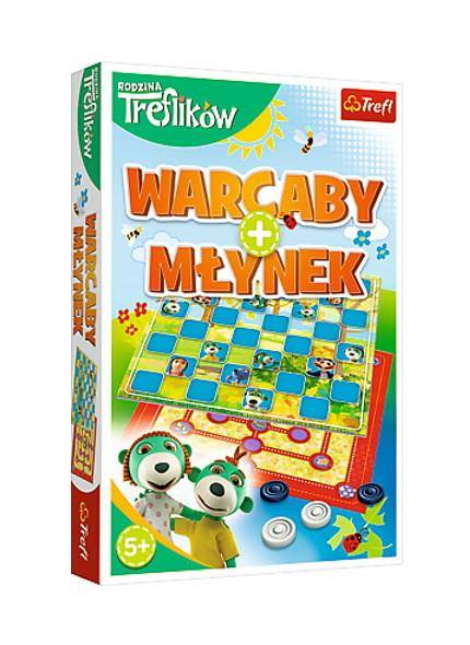 Warcaby + młynek Rodzina Treflików TREFL