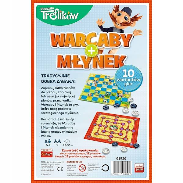 Warcaby + młynek Rodzina Treflików TREFL