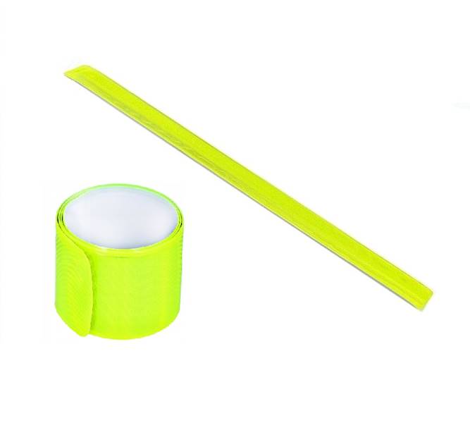 Opaska odblaskowa samozaciskowa 40x3 cm żółta