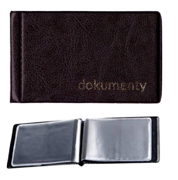 Okładka na dokumenty Duo Eco-Winyl brązowa