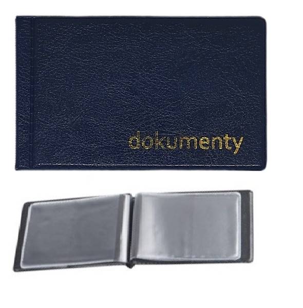 Okładka na dokumenty Duo Eco-Winyl granatowa