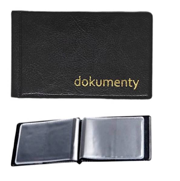Okładka na dokumenty Duo Eco-Winyl czarna