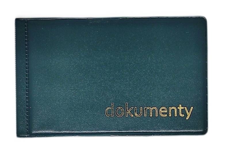 Okładka na dokumenty DUO PVC Classic zielona
