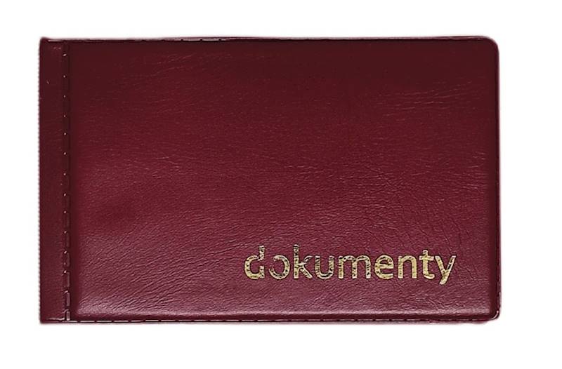 Okładka na dokumenty DUO PVC Classic bordowa